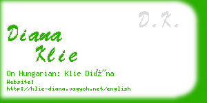 diana klie business card